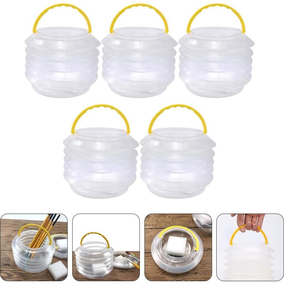 Cubo Plegable para Pinceles EXCEART 9.5x10 cm Reutilizable