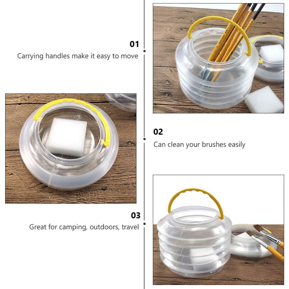 Cubo Plegable para Pinceles EXCEART 9.5x10 cm Reutilizable