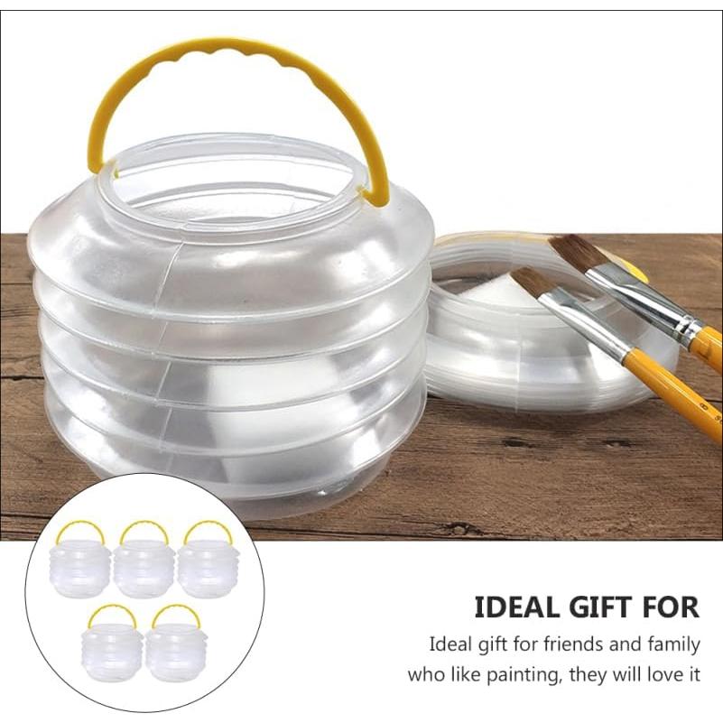 Cubo Plegable para Pinceles EXCEART 9.5x10 cm Reutilizable