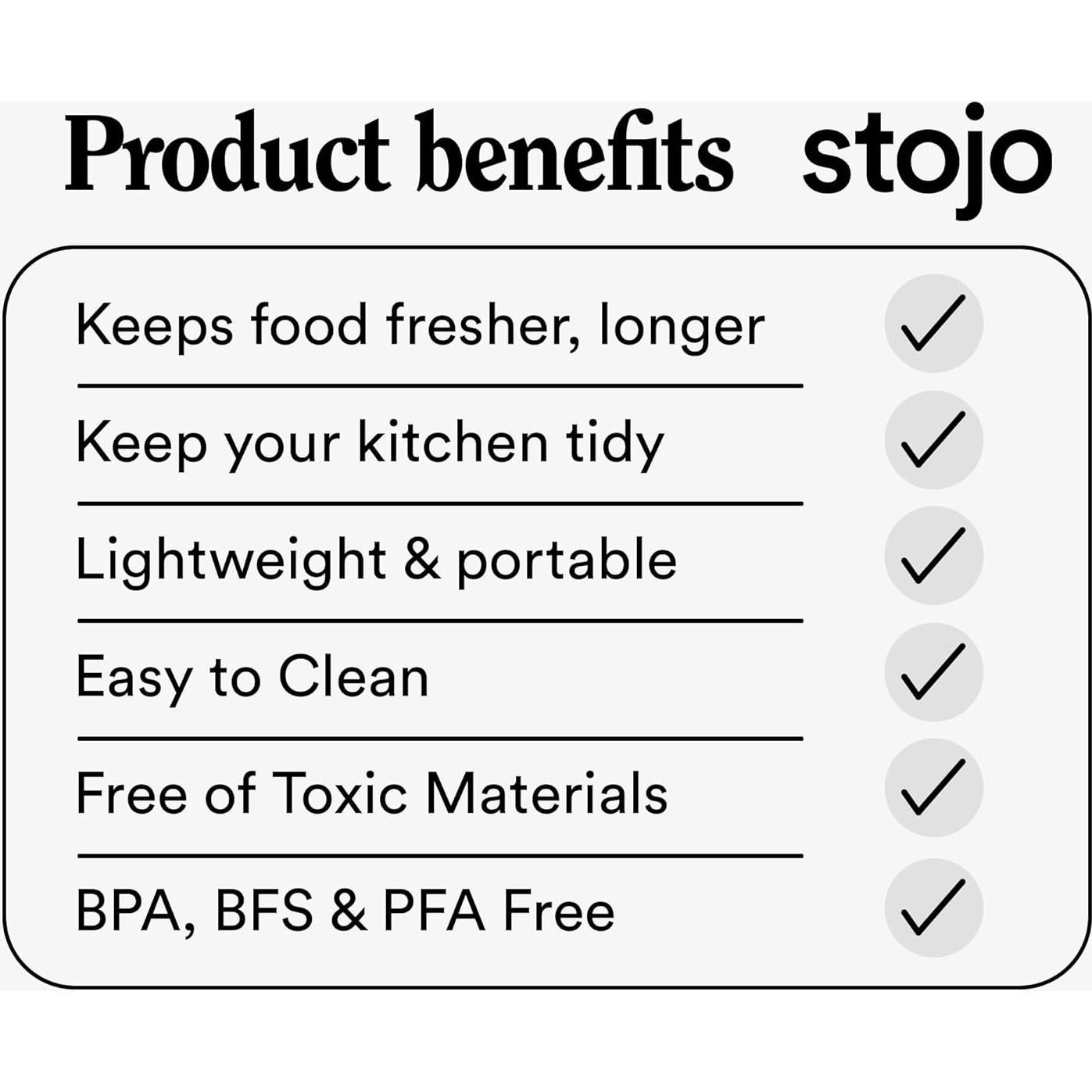 Stojo Caja de Sándwich Plegable 680ml Acuamarina - Tazón Silicona Reutilizable