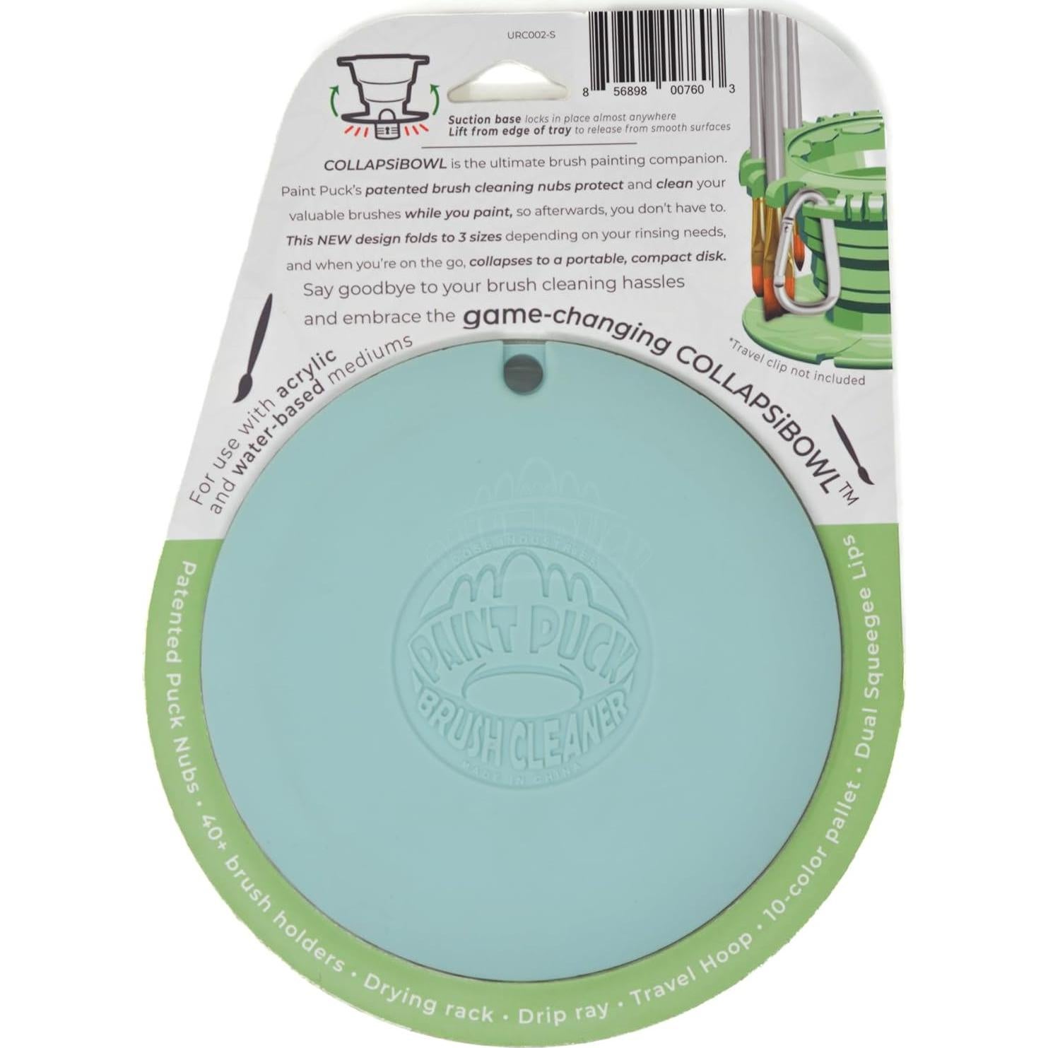 Limpiador de Pinceles Paint Puck Verde - Taza Plegable 15.24 cm