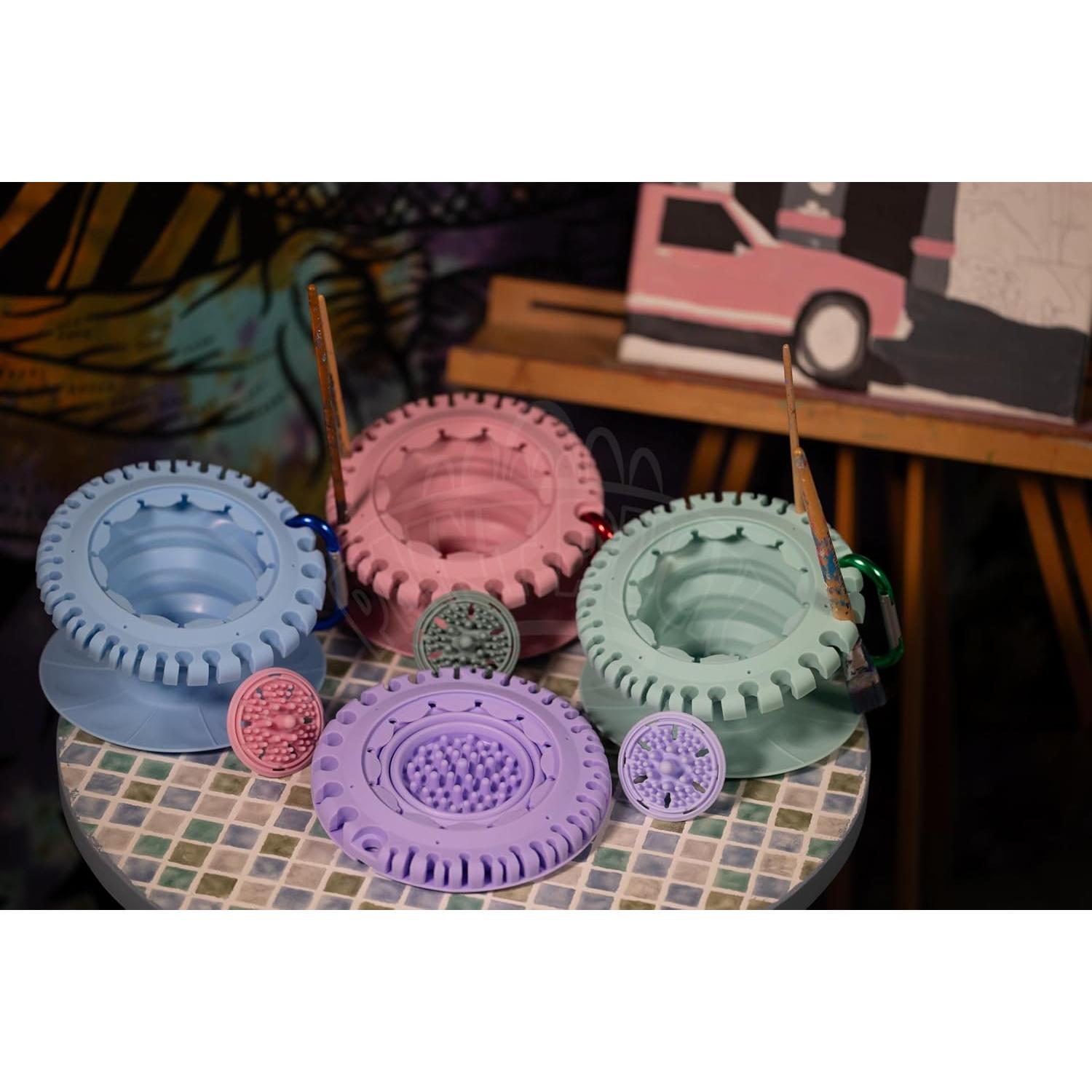 Limpiador de Pinceles Paint Puck Verde - Taza Plegable 15.24 cm