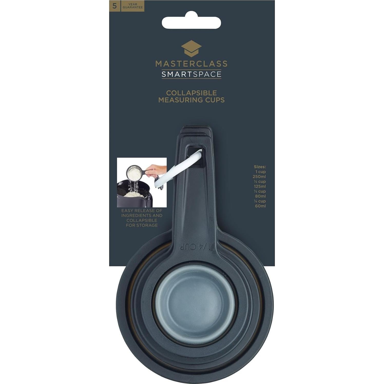 Tazas Medidoras Plegables MasterClass KitchenCraft 4 Pzs