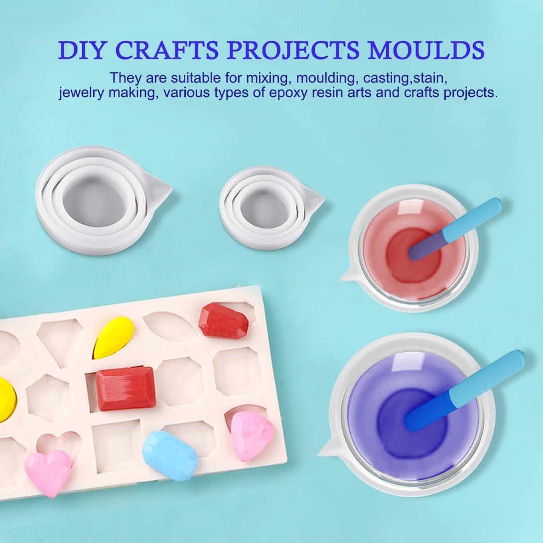 Conjunto de 4 Tazas Medidoras de Silicona Koonafy 50ml-500ml