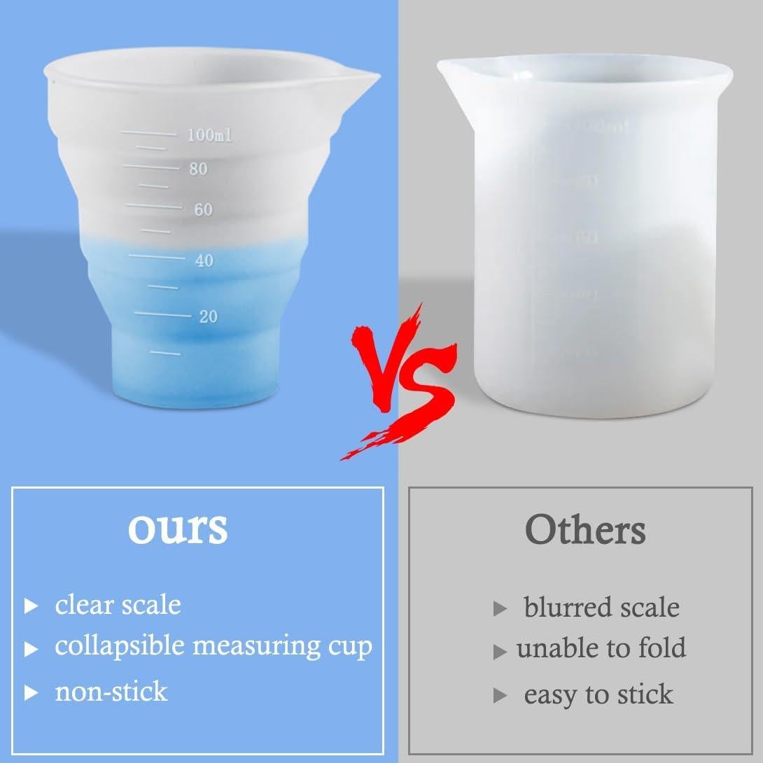 Conjunto de 4 Tazas Medidoras de Silicona Koonafy 50ml-500ml