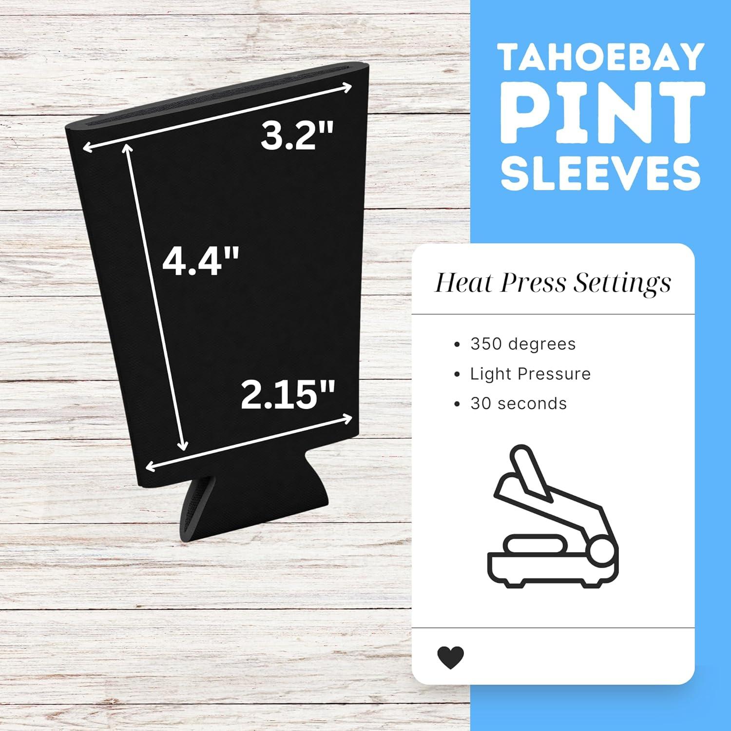 Mangas aislantes de vidrio TahoeBay 16oz en blanco - Paquete de 6