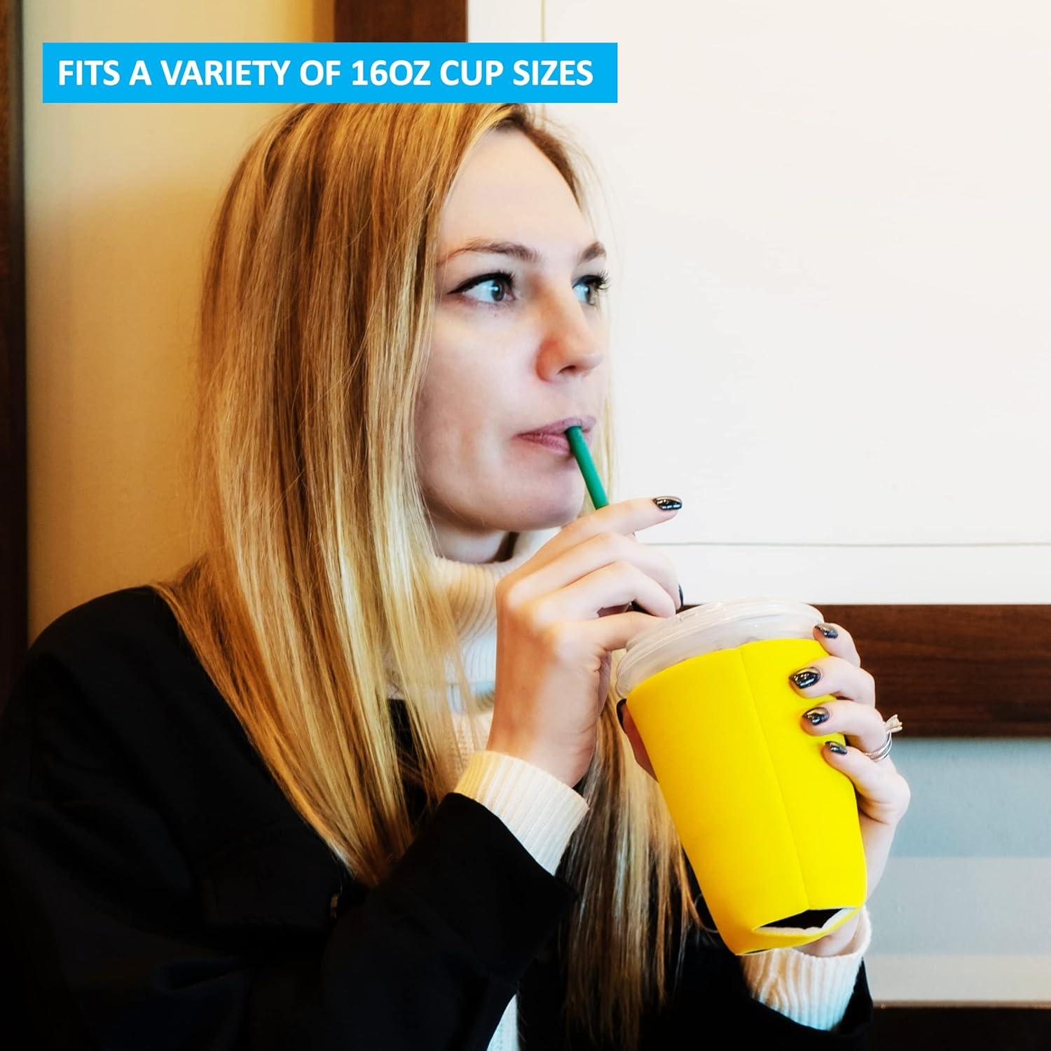 Mangas aislantes de vidrio TahoeBay 16oz en blanco - Paquete de 6