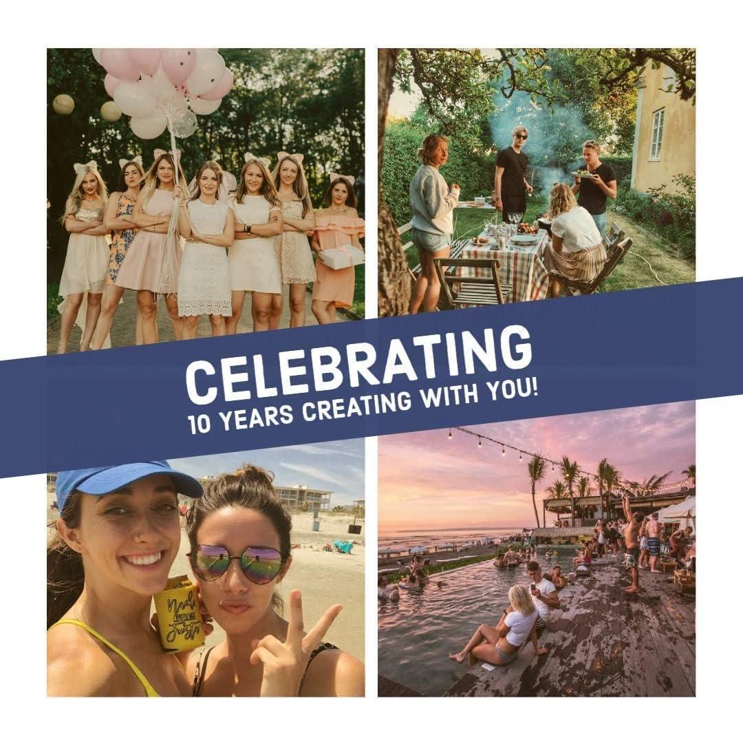 Mangas aislantes de vidrio TahoeBay 16oz en blanco - Paquete de 6