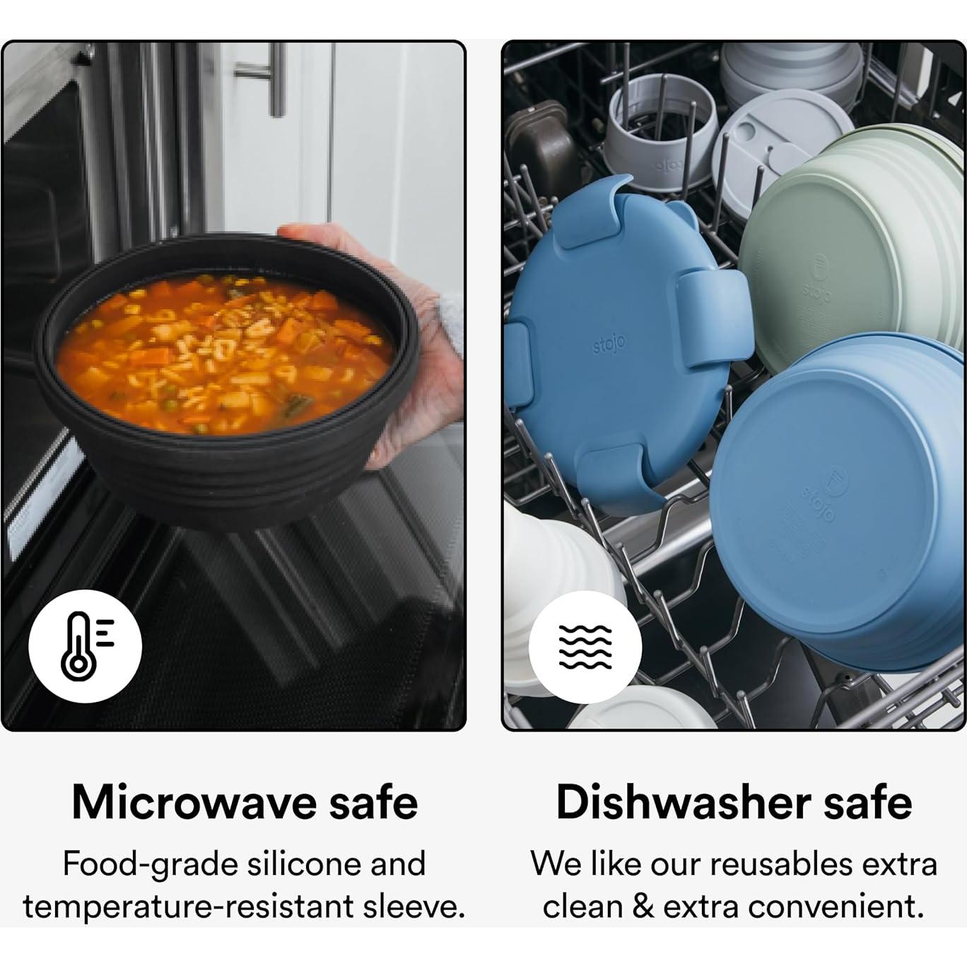 Tazón Plegable Stojo Eucalipto 1.06L Silicona Reutilizable