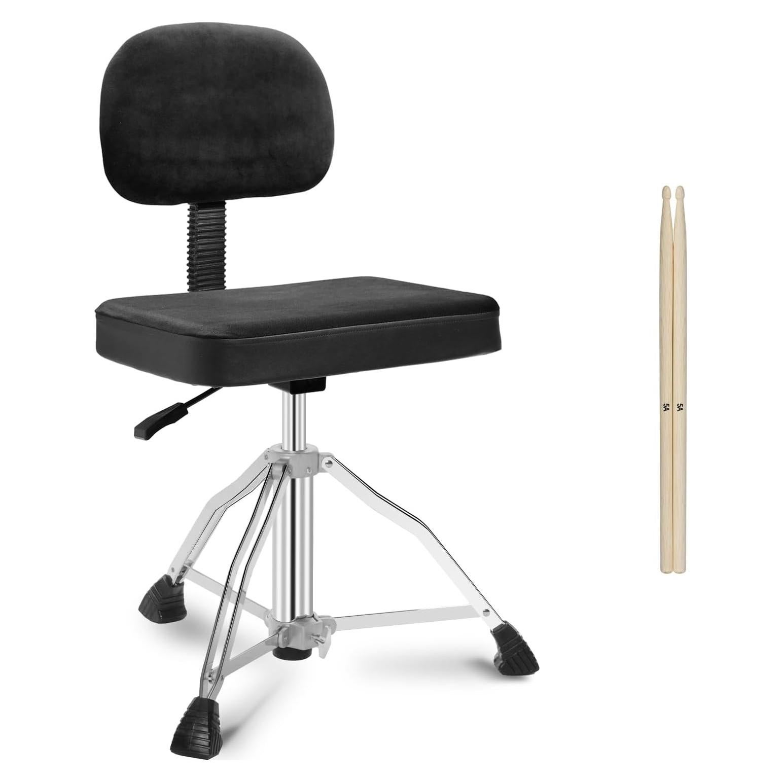 Silla de Tambor Soulmate con Respaldo Ajustable Negra