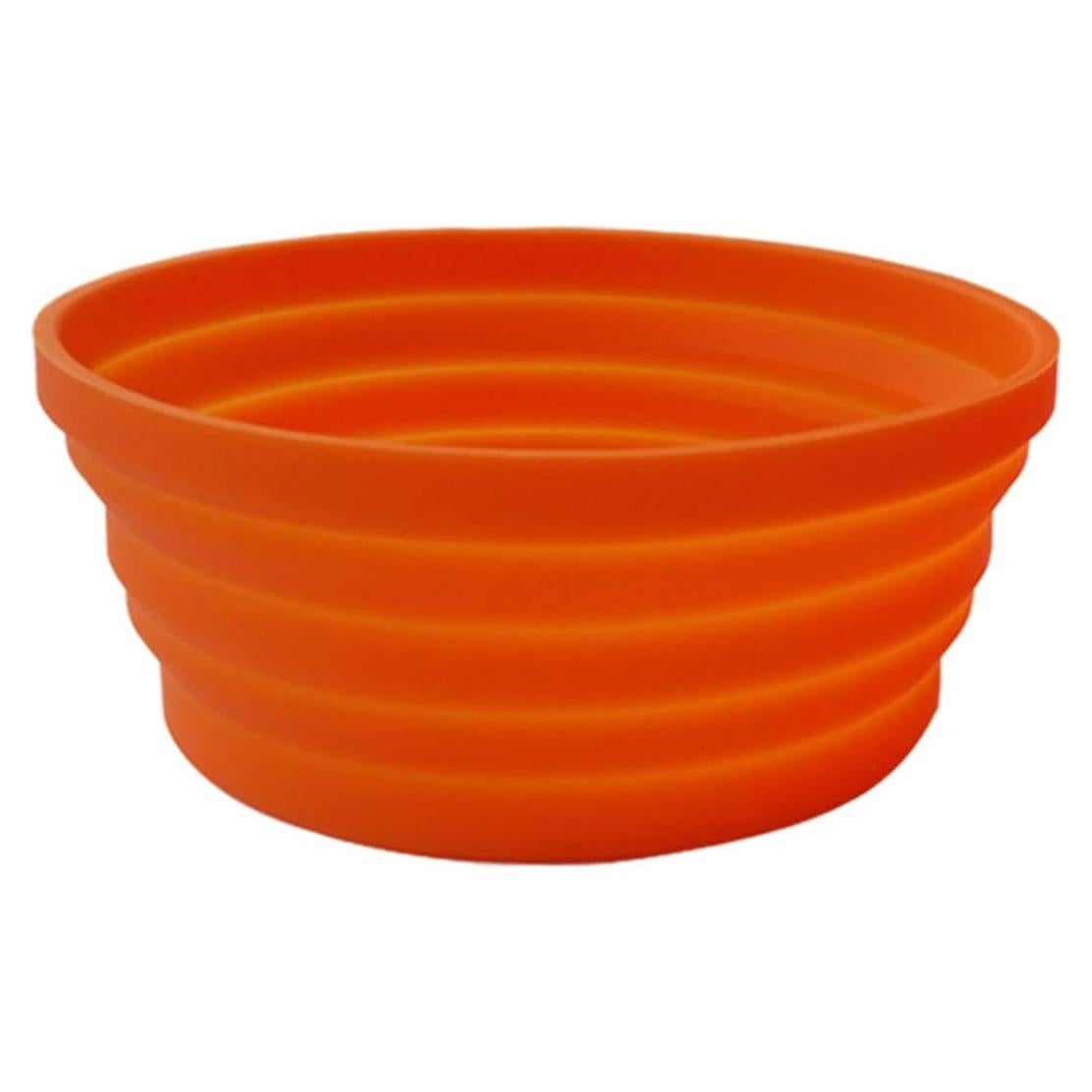 Tazón Plegable de Silicona Ecoart para Camping Naranja 350ml