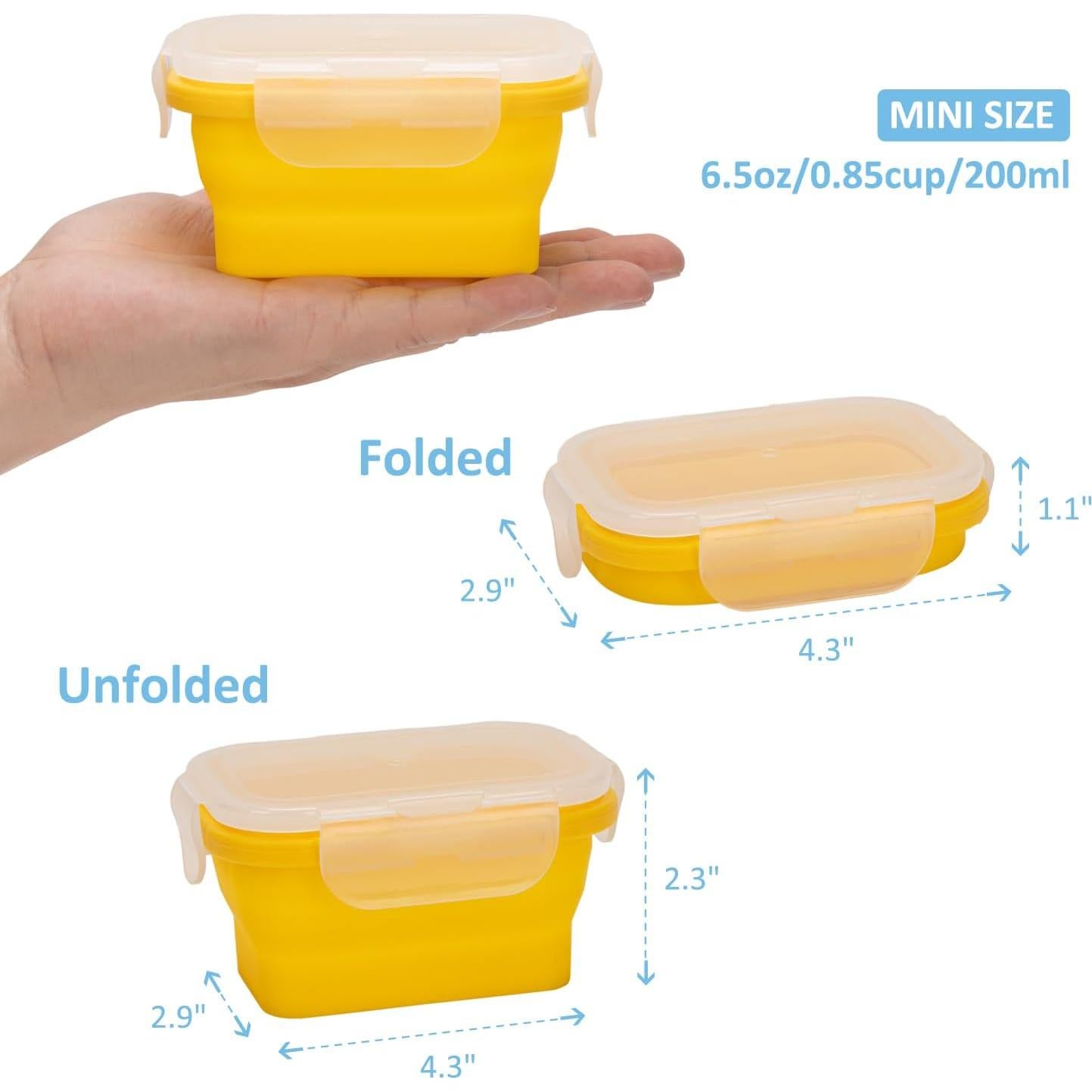 Contenedores de Almacenamiento de Silicona Annaklin 200ml - Set de 6