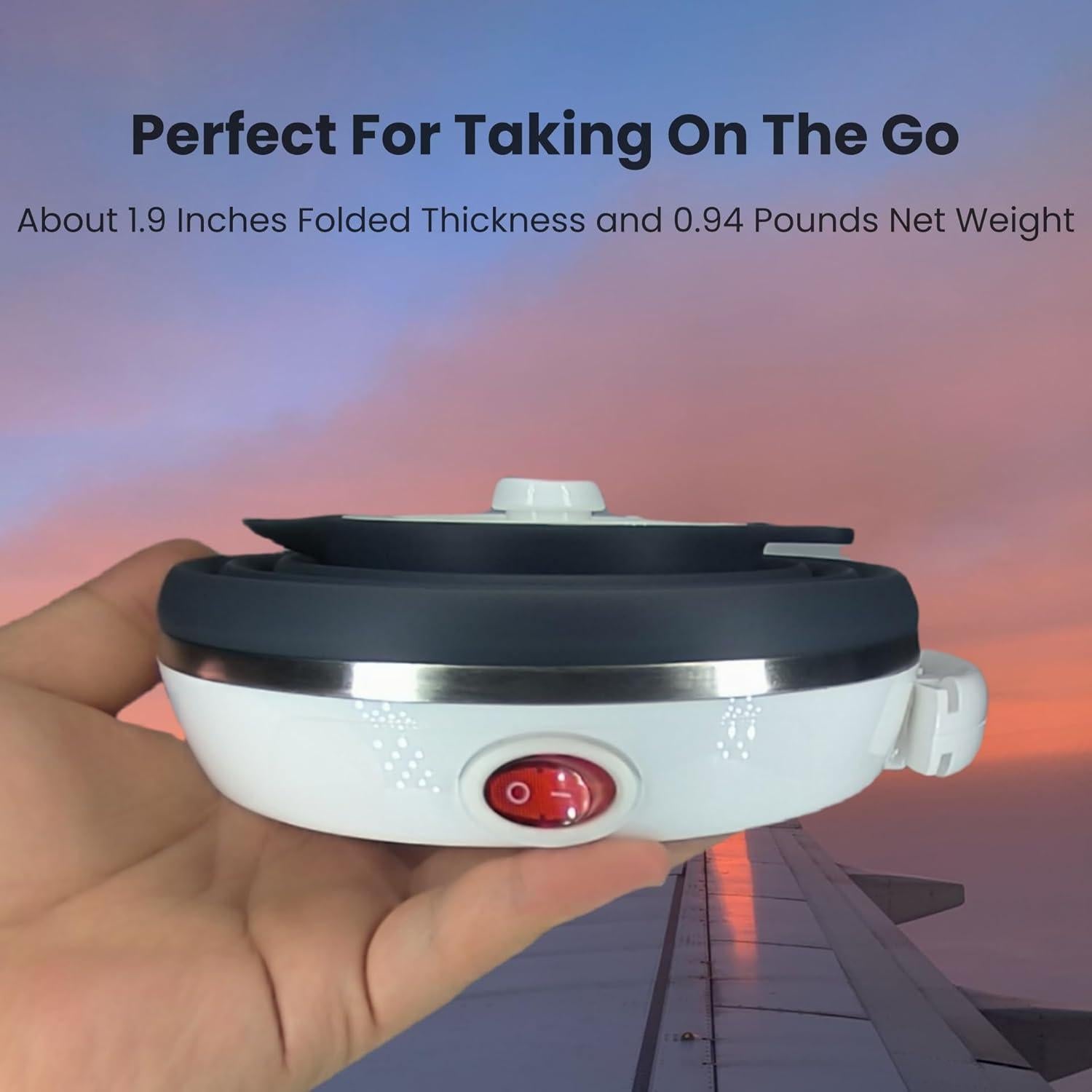 Hervidor Eléctrico Plegable DOFQQG + Dripper de Café Portátil