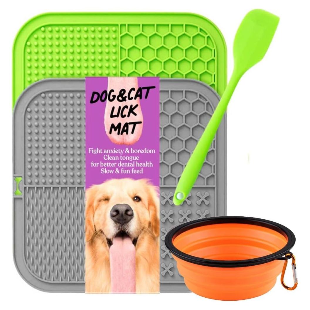 Alfombrilla de Lamer para Perros Inspector Tail 20x20cm + Cuenco Plegable