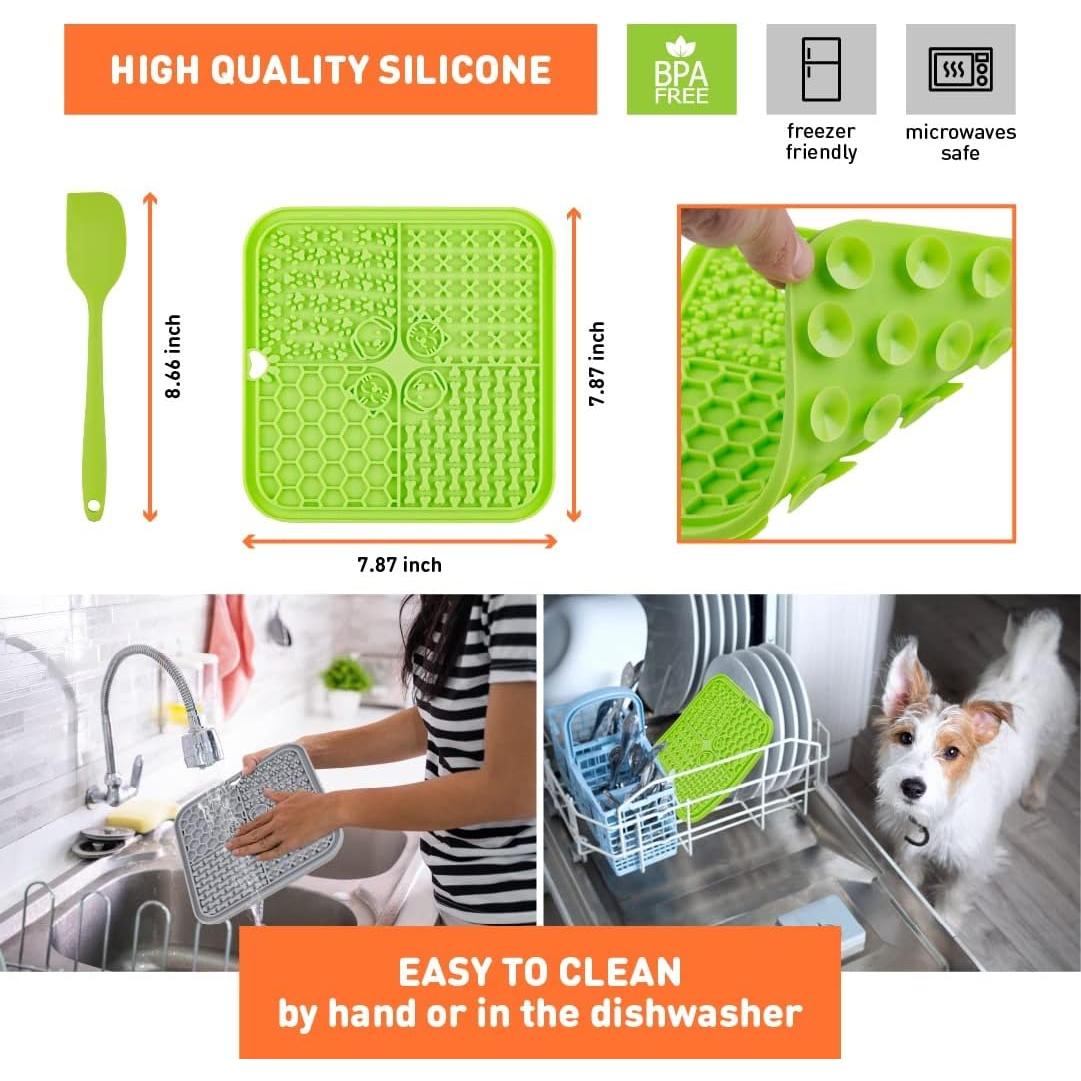 Alfombrilla de Lamer para Perros Inspector Tail 20x20cm + Cuenco Plegable