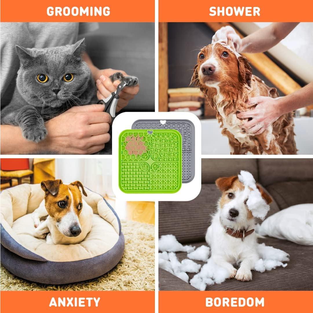 Alfombrilla de Lamer para Perros Inspector Tail 20x20cm + Cuenco Plegable