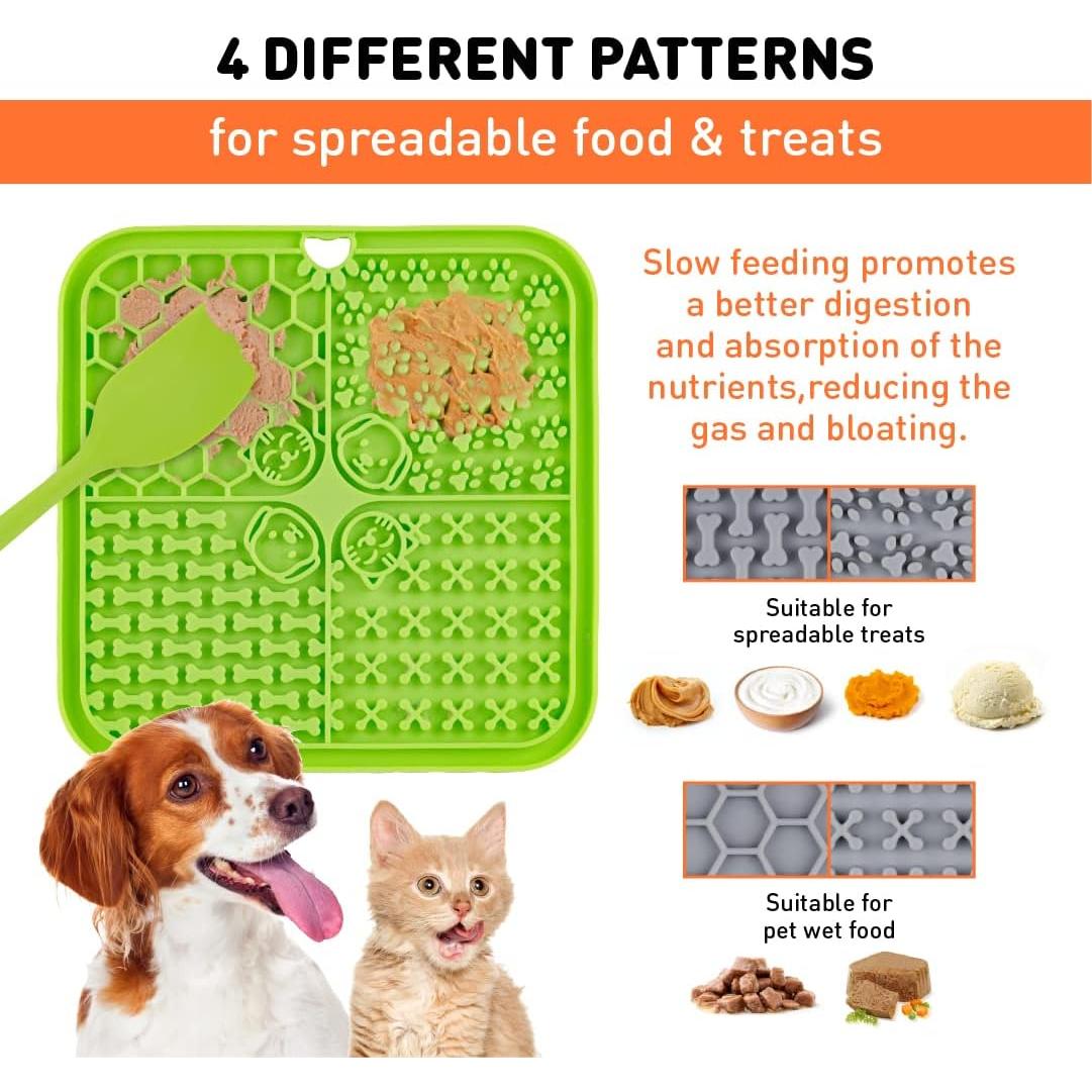 Alfombrilla de Lamer para Perros Inspector Tail 20x20cm + Cuenco Plegable