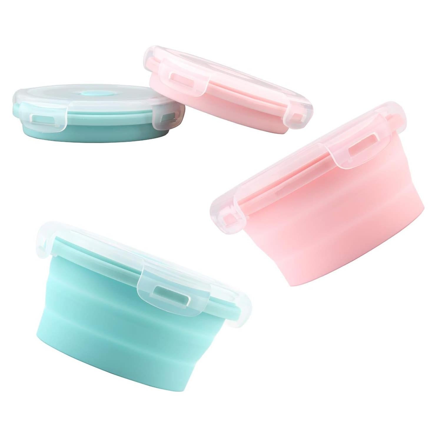 Cuencos Colapsables para Perros Luter 350ml Silicona Rosa y Azul