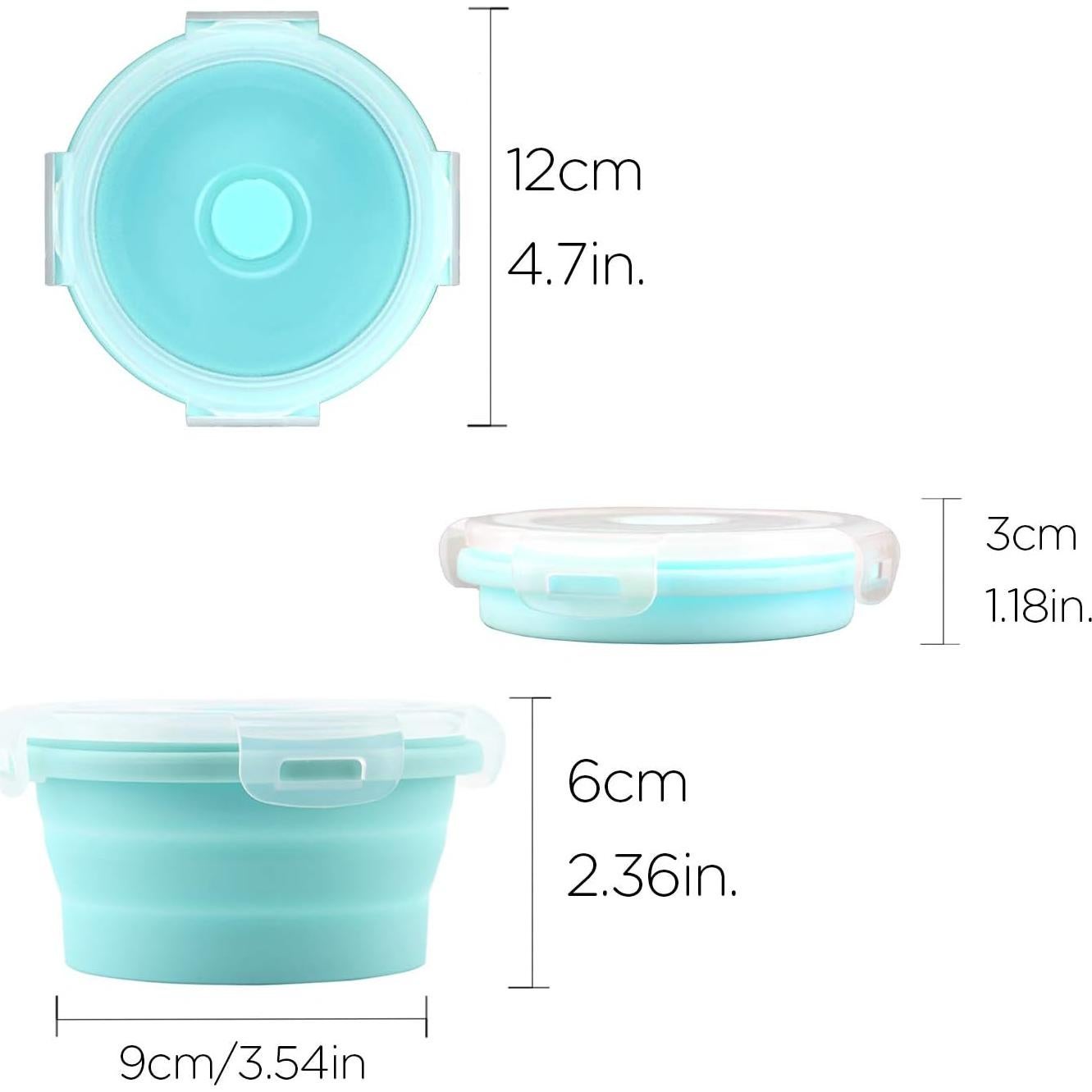 Cuencos Colapsables para Perros Luter 350ml Silicona Rosa y Azul