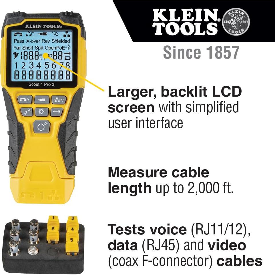 Kit de Prueba de Cables Klein Tools VDV501-851 con 5 Remotos