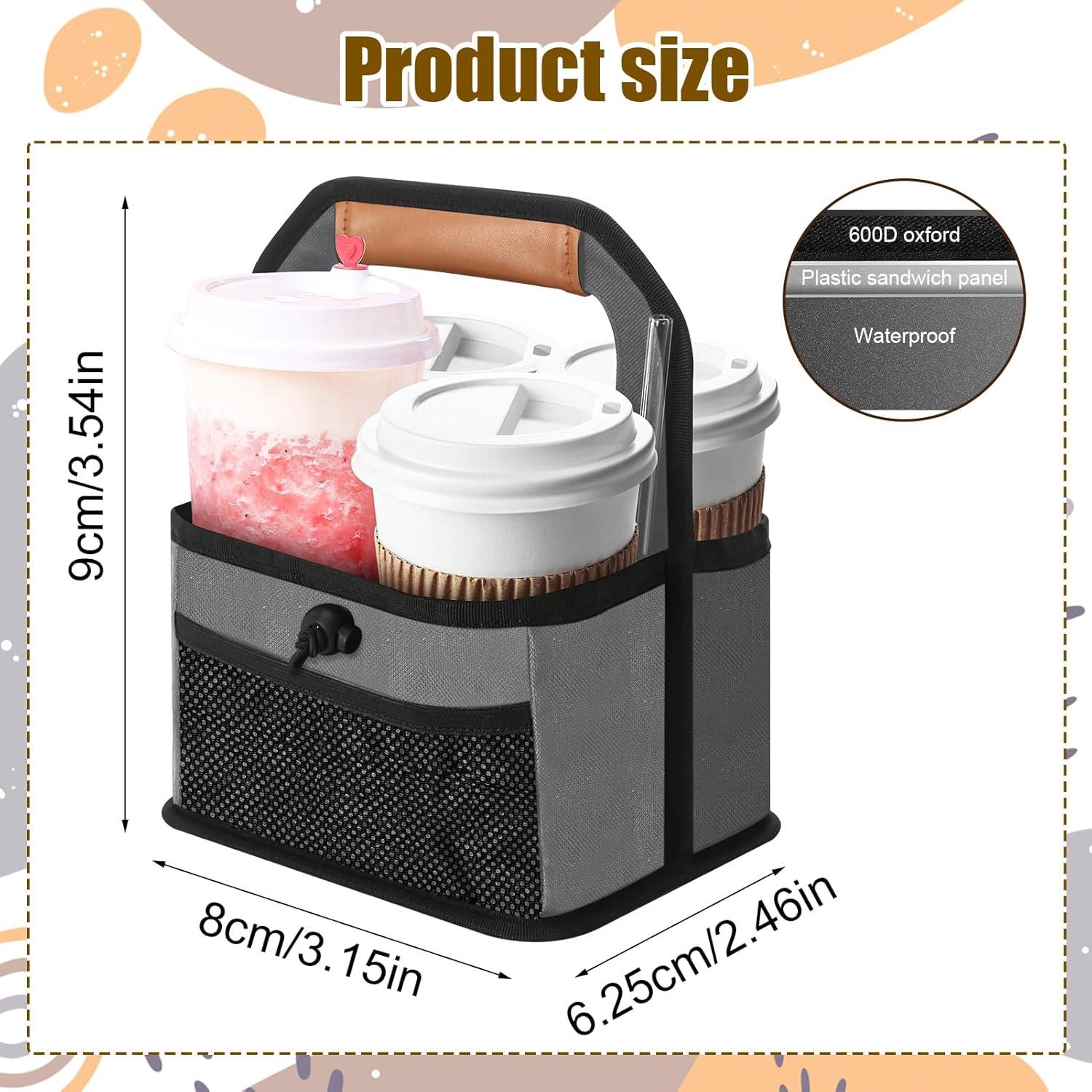 Portavasos Reutilizable Slcinwzdt para 4 Bebidas - Gris