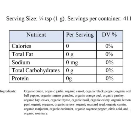 Sazonador Orgánico Sin Sal Kirkland 411.65 g + Taza Silicona 200 ml