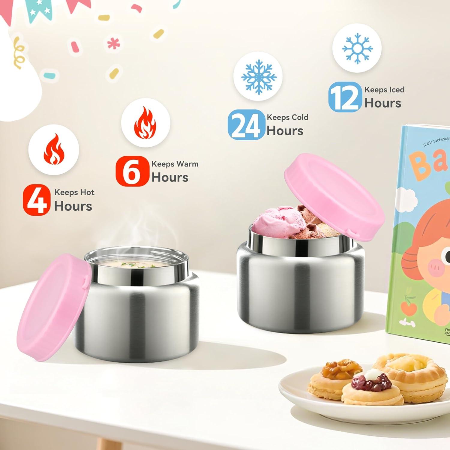 Caja de Almuerzo Aimsnk Dinosaurio Rosa 1.5L con Compartimentos