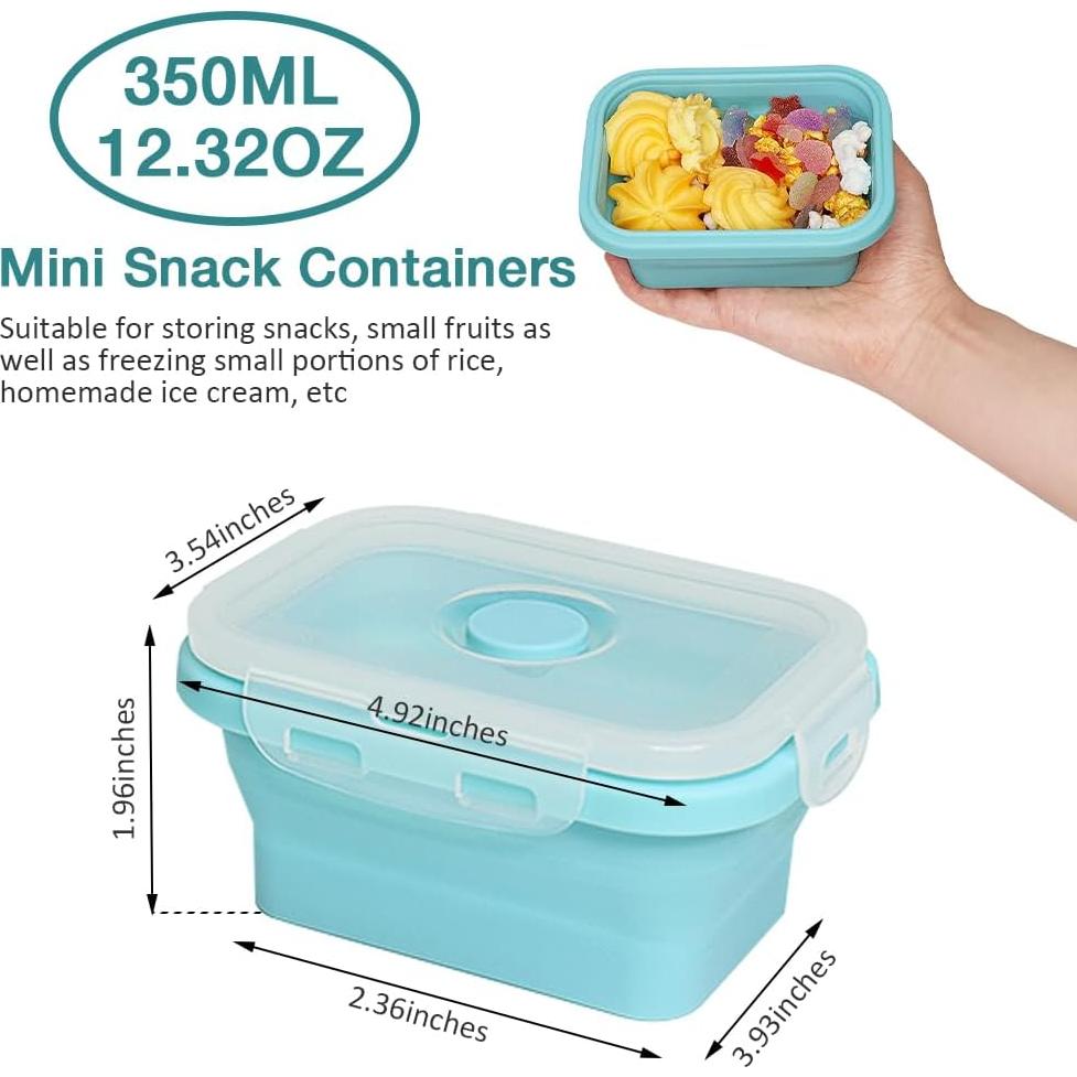 Contenedores de Silicona Colapsables Alimat PluS 350ml - Juego de 3
