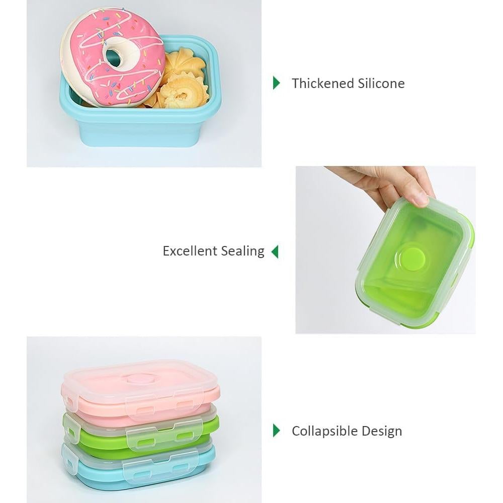 Contenedores de Silicona Colapsables Alimat PluS 350ml - Juego de 3