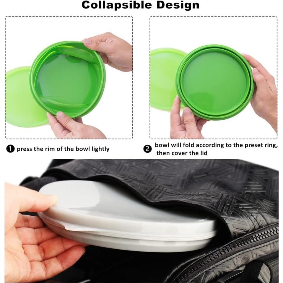 Tazón Plegable de Silicona IYYI 800ml para Camping y Viajes