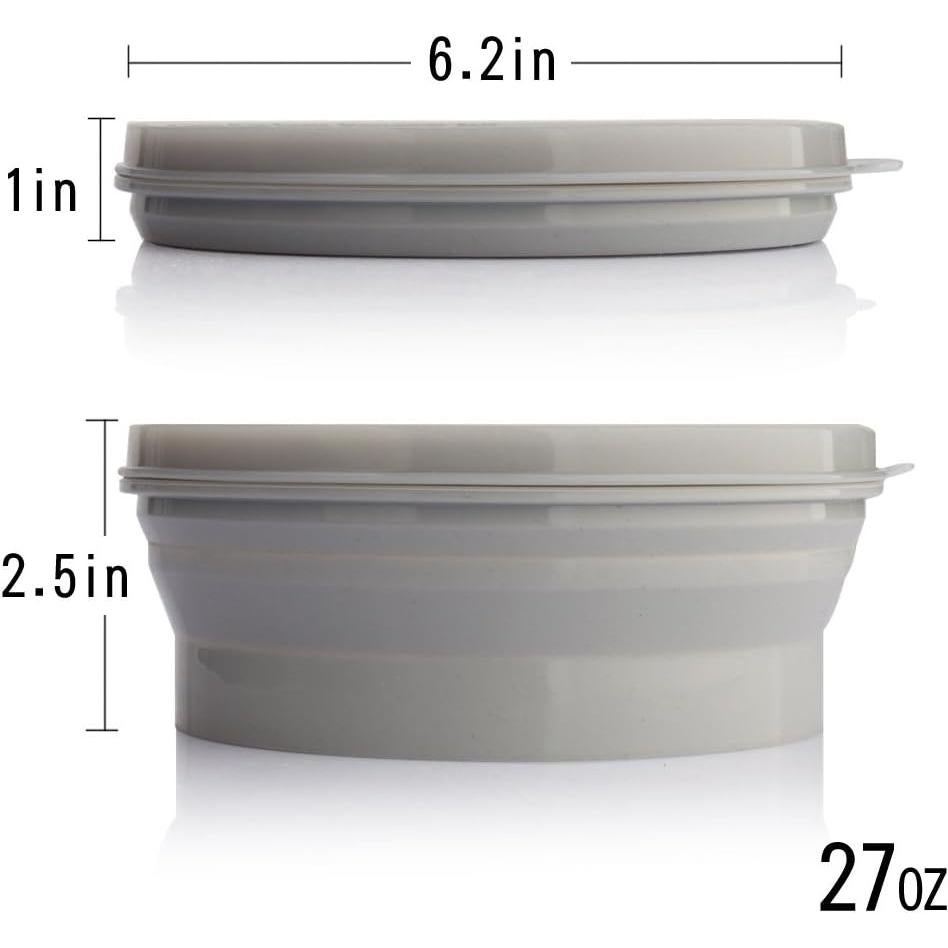 Tazón Plegable de Silicona IYYI 800ml para Camping y Viajes