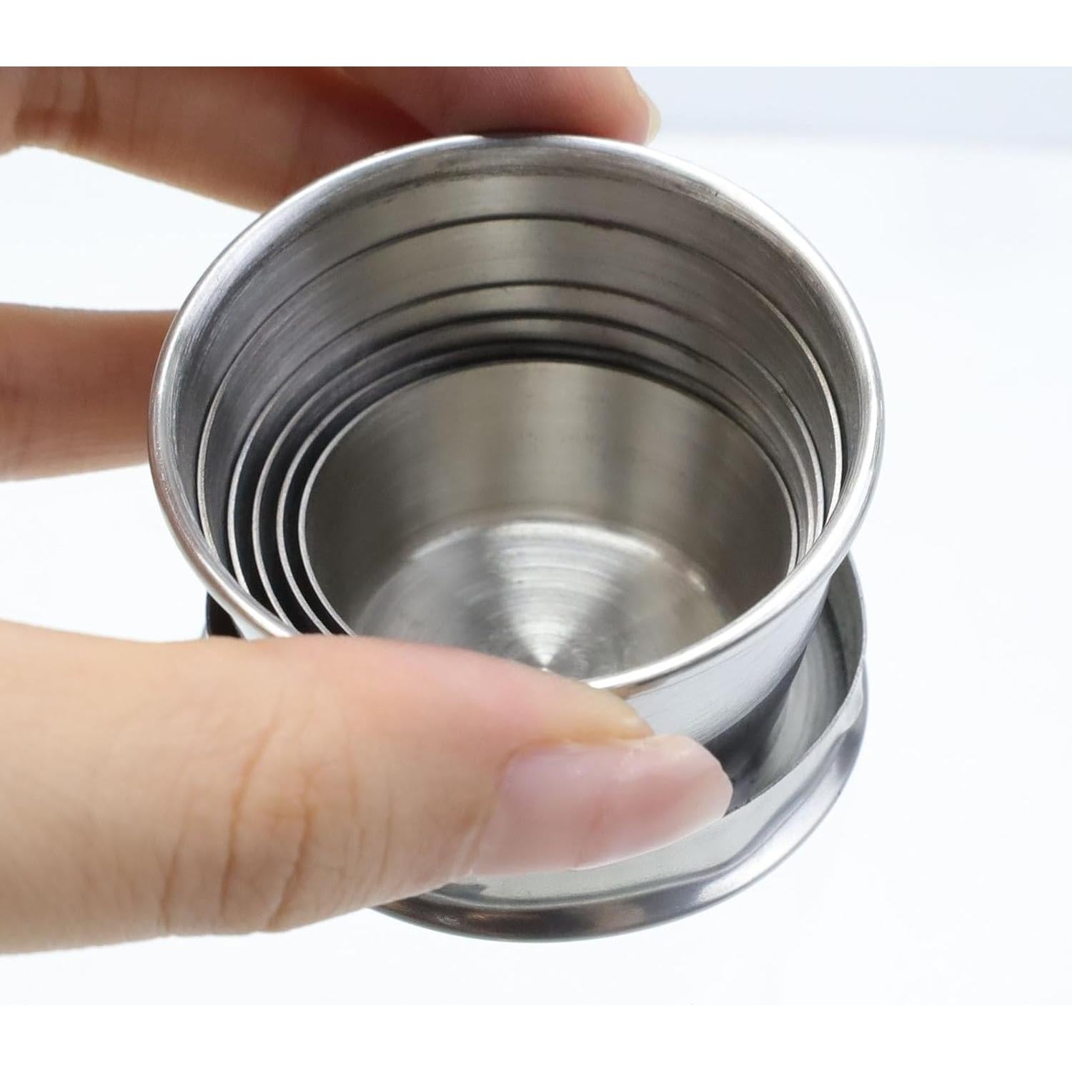 Tazas Plegables de Acero Inoxidable MY MIRONEY 75ml - 2 Piezas