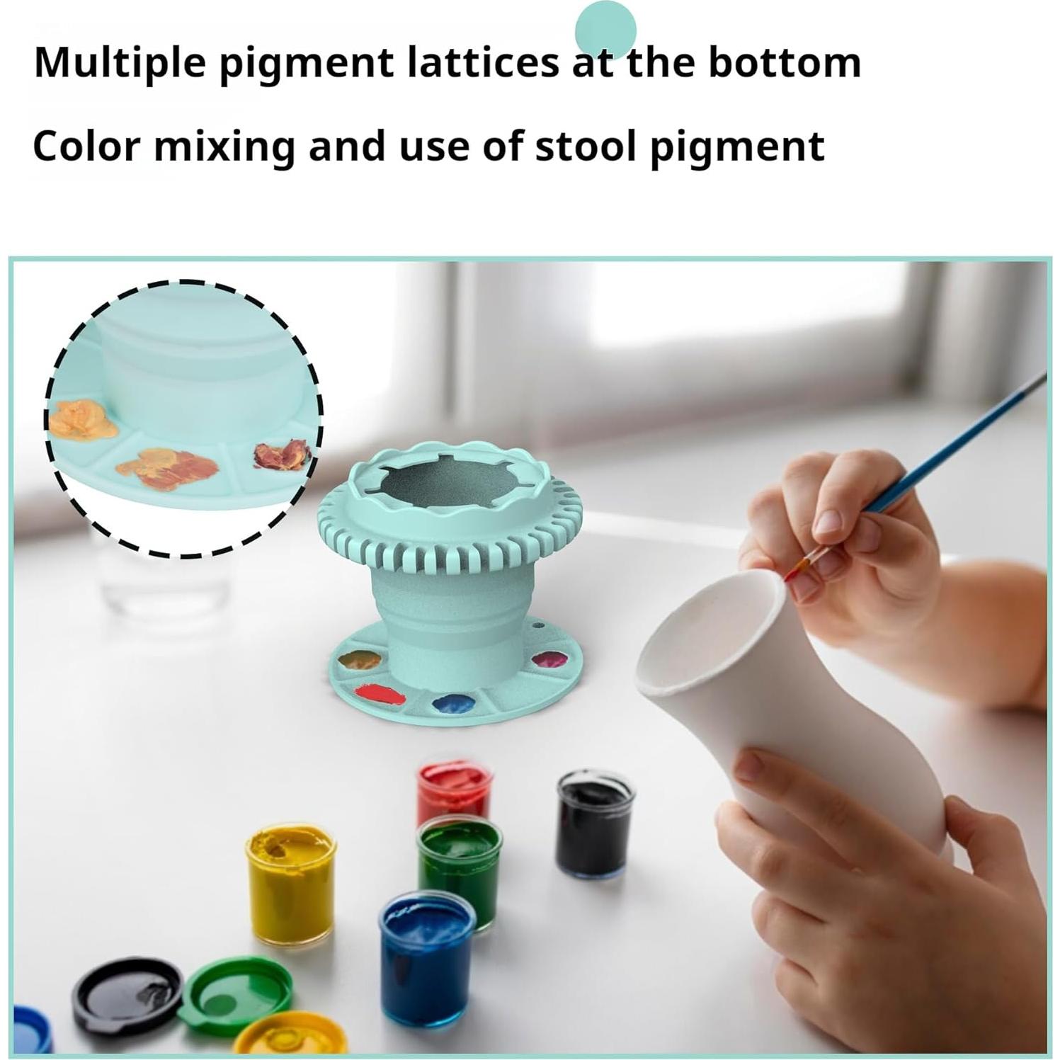 Taza de Enjuague Plegable para Brochas CJISN - Verde