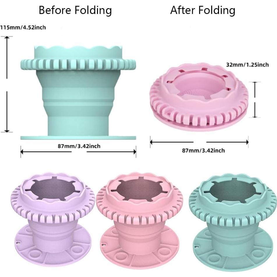 Taza de Enjuague Plegable para Brochas CJISN - Verde