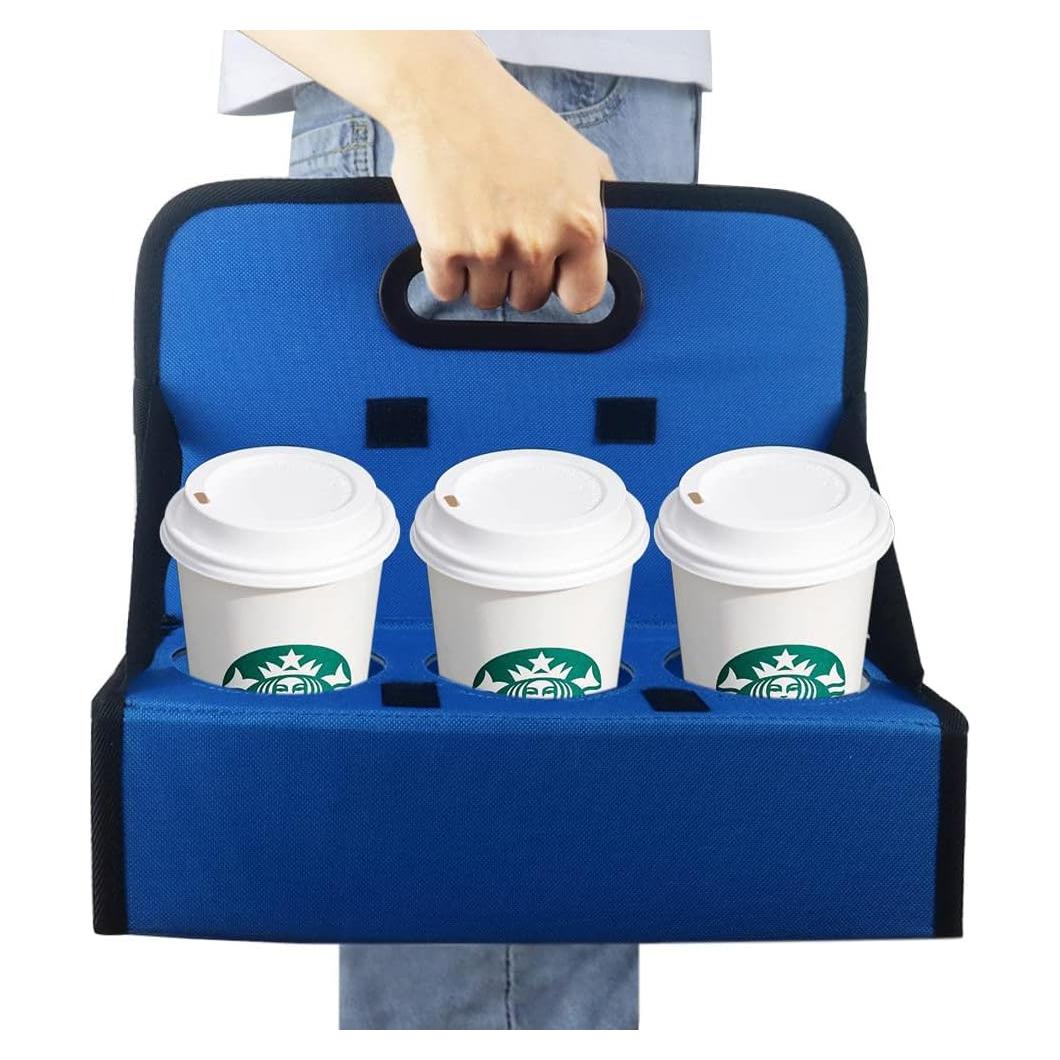 Soporte de Tazas Reutilizable Boczif para 6 Bebidas Azul