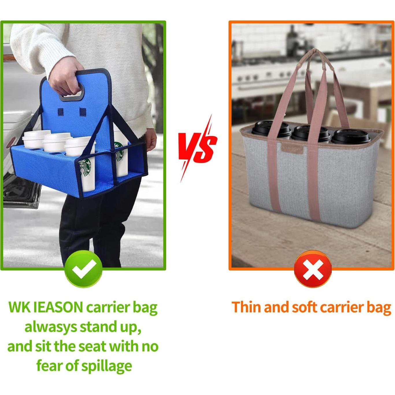 Soporte de Tazas Reutilizable Boczif para 6 Bebidas Azul