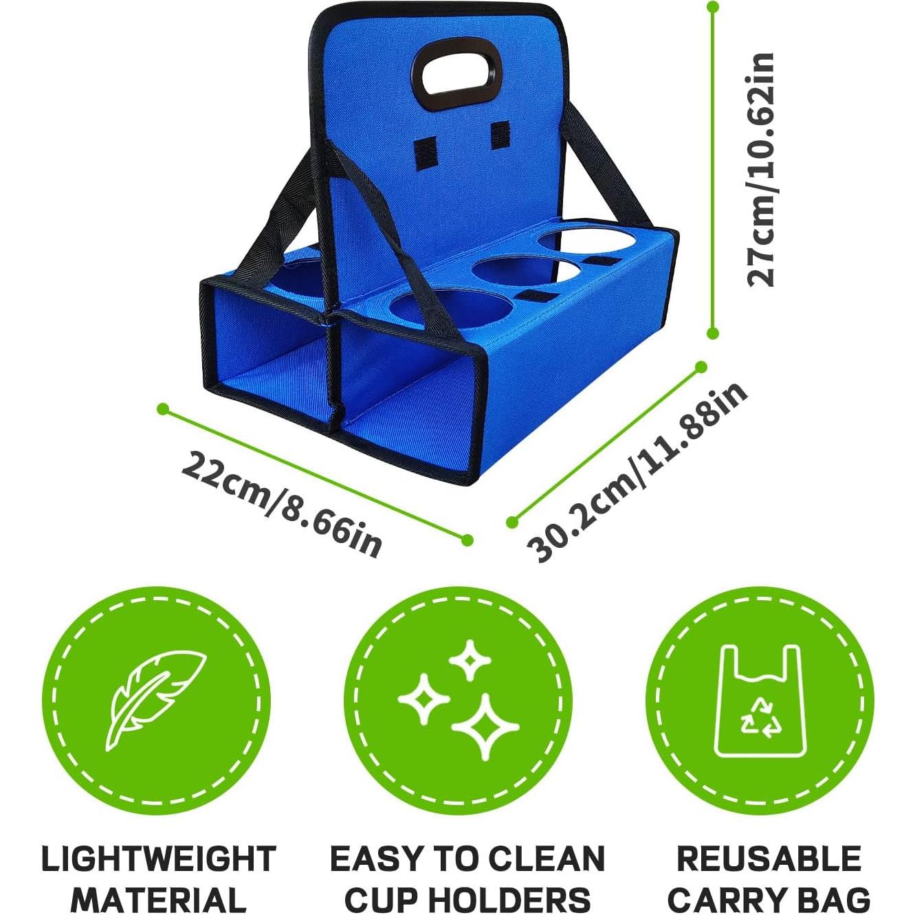 Soporte de Tazas Reutilizable Boczif para 6 Bebidas Azul