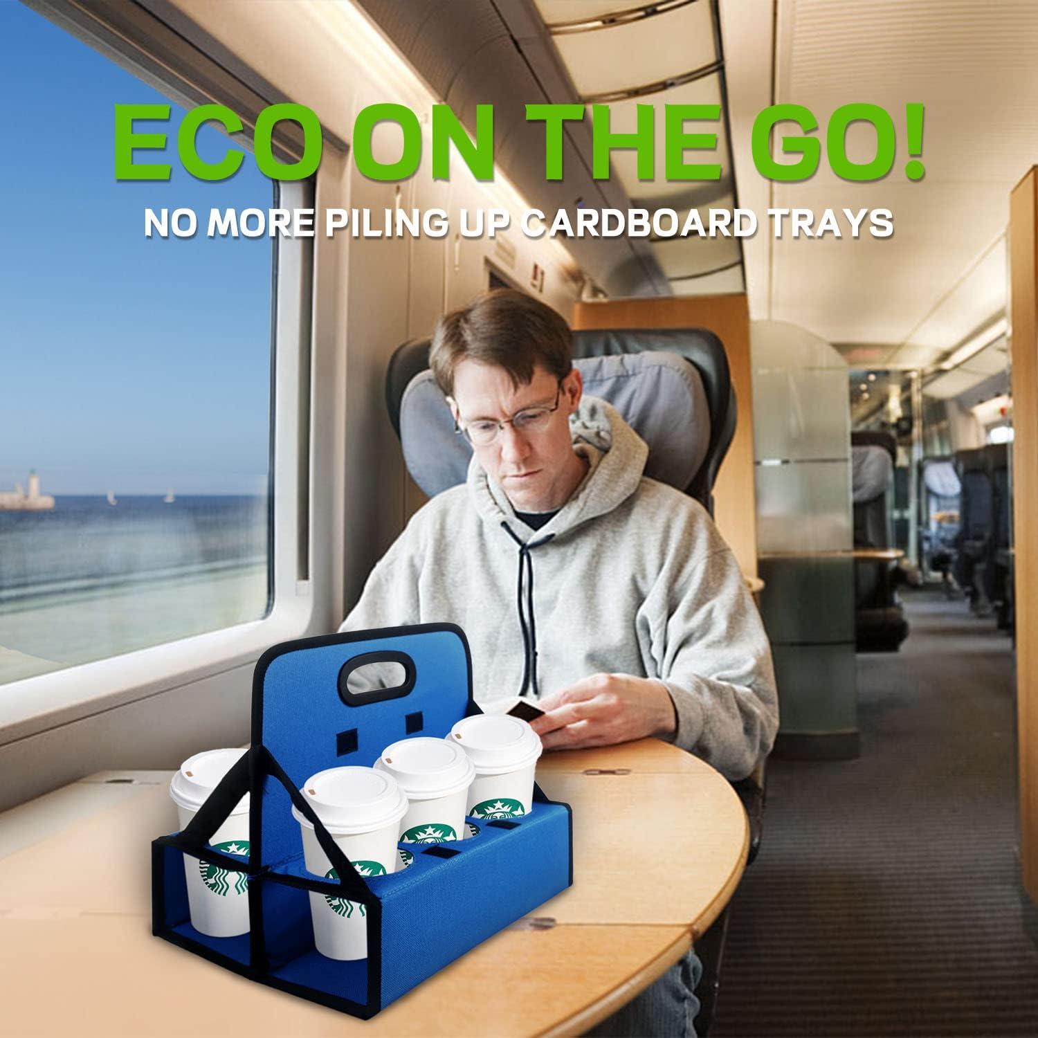 Soporte de Tazas Reutilizable Boczif para 6 Bebidas Azul