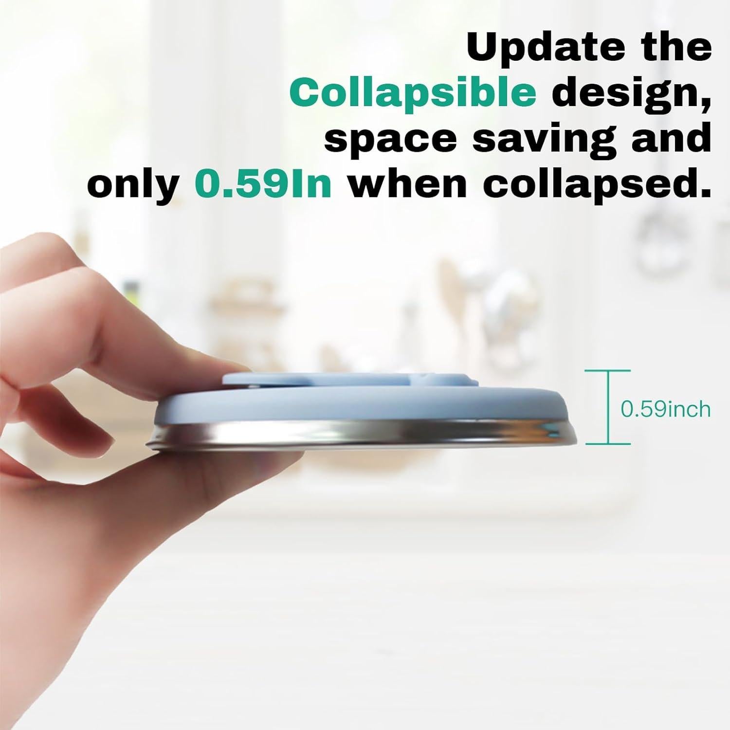 Set de 4 Tazas Plegables de Silicona 320ml Lacabin