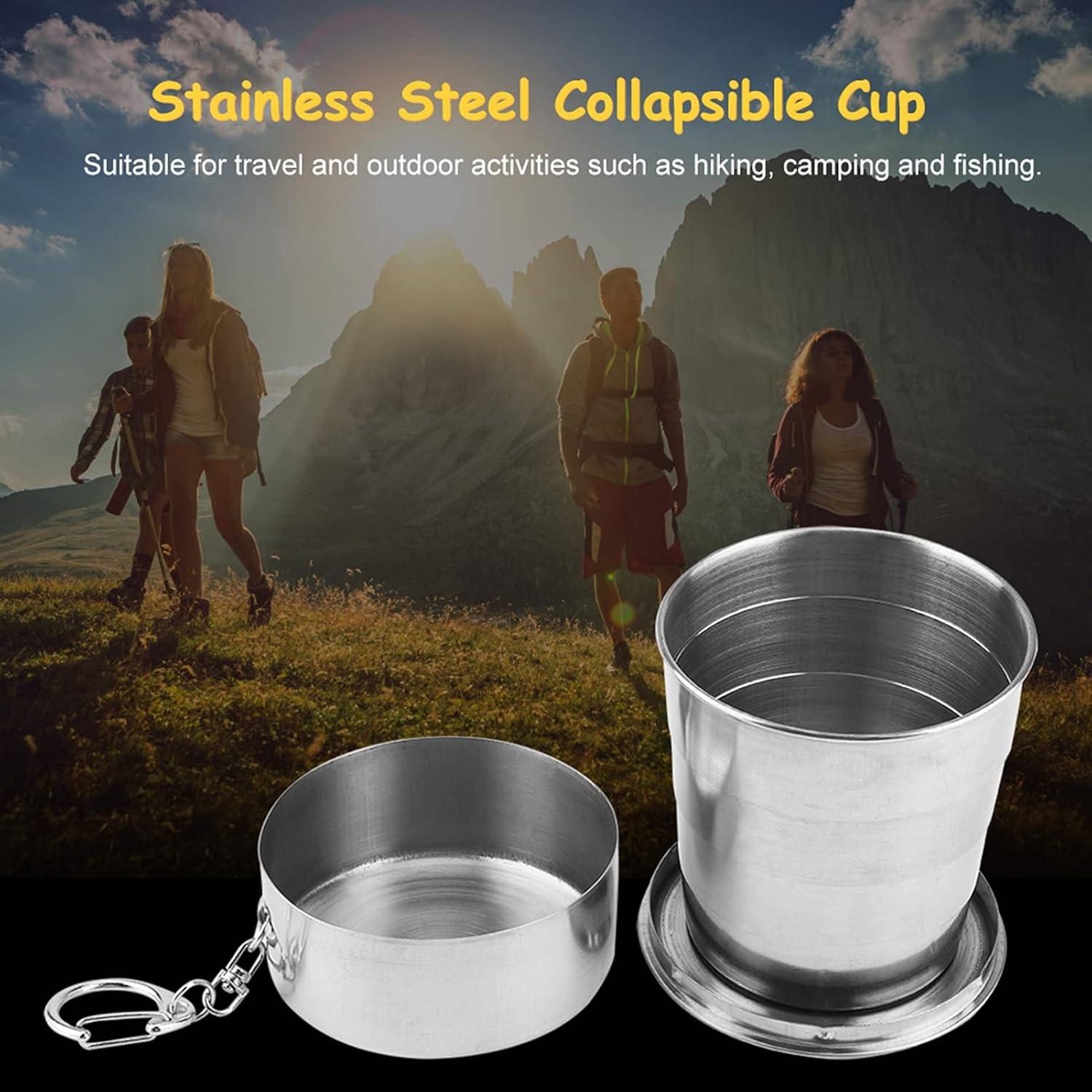 Taza Colapsable Jerliflyer 250ml Acero Inoxidable Portátil