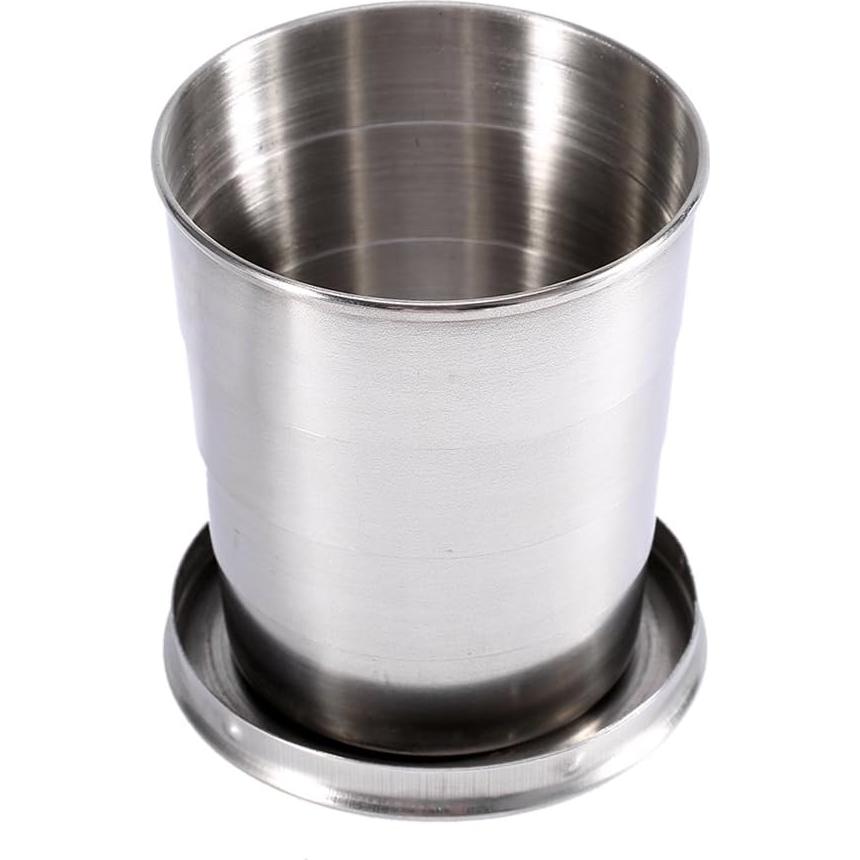 Taza Plegable de Acero Inoxidable Walfront 240ml para Viajes