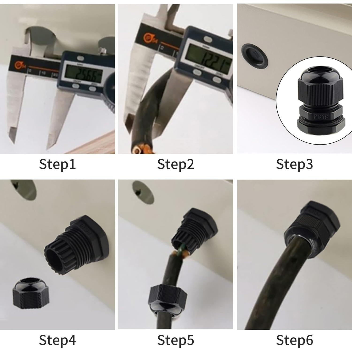 Cable Gland Impermeable LISTENJIALE 50 pcs 3-16mm IP68