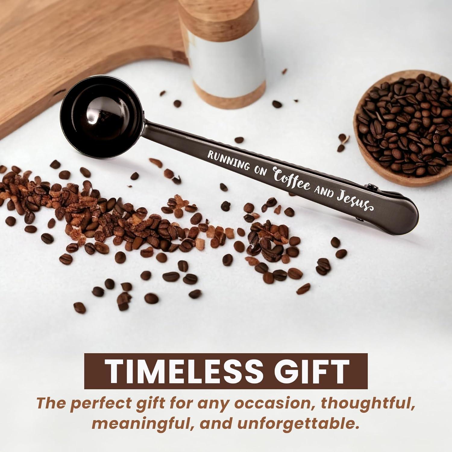 Cucharón de Café con Clip Logos Trading Post - Acero Inoxidable