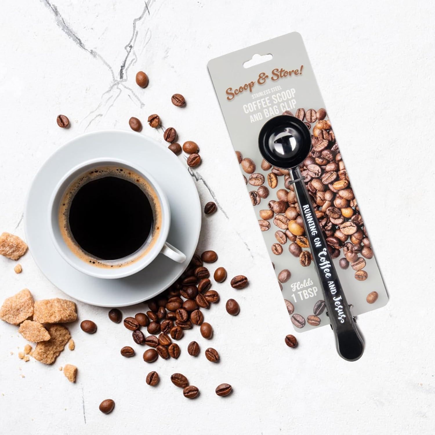 Cucharón de Café con Clip Logos Trading Post - Acero Inoxidable