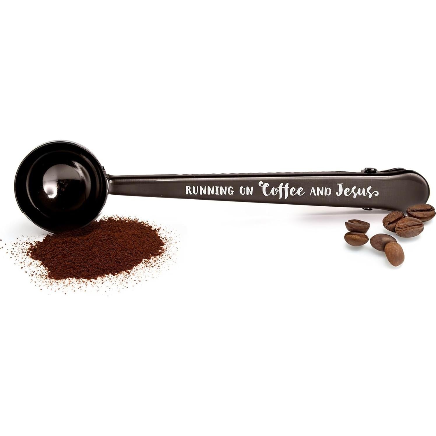 Cucharón de Café con Clip Logos Trading Post - Acero Inoxidable