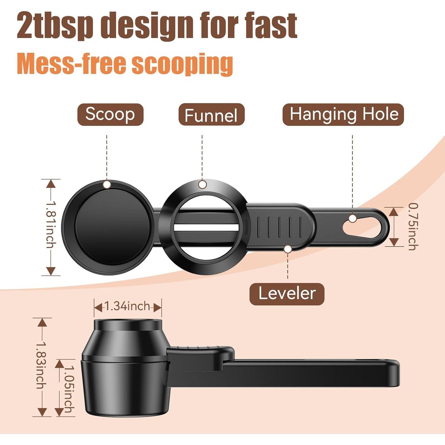 Cucharada Medidora de Café CAPMESSO 10g con Embudo Reutilizable