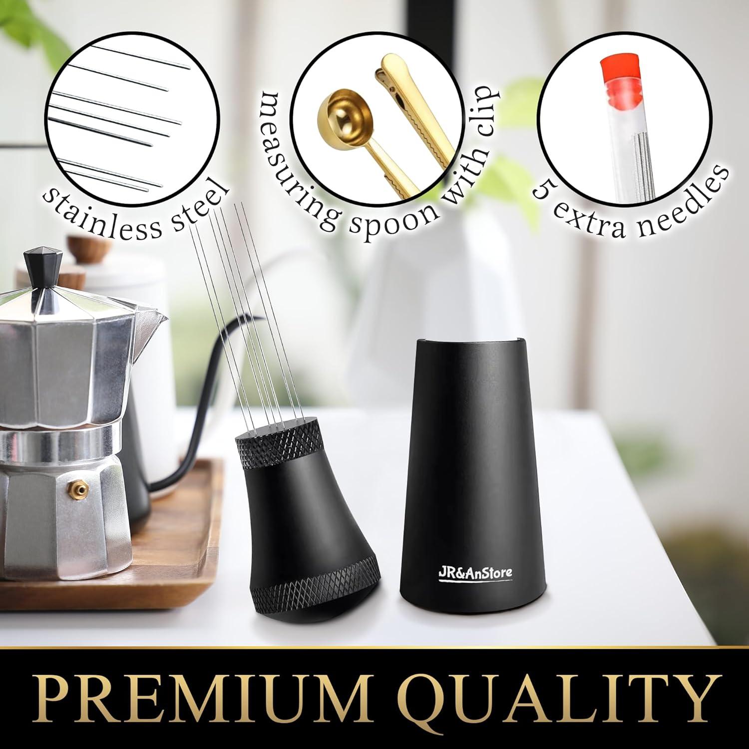 Herramienta WDT de Espresso JR&AnStore con 7 Agujas y Cuchara