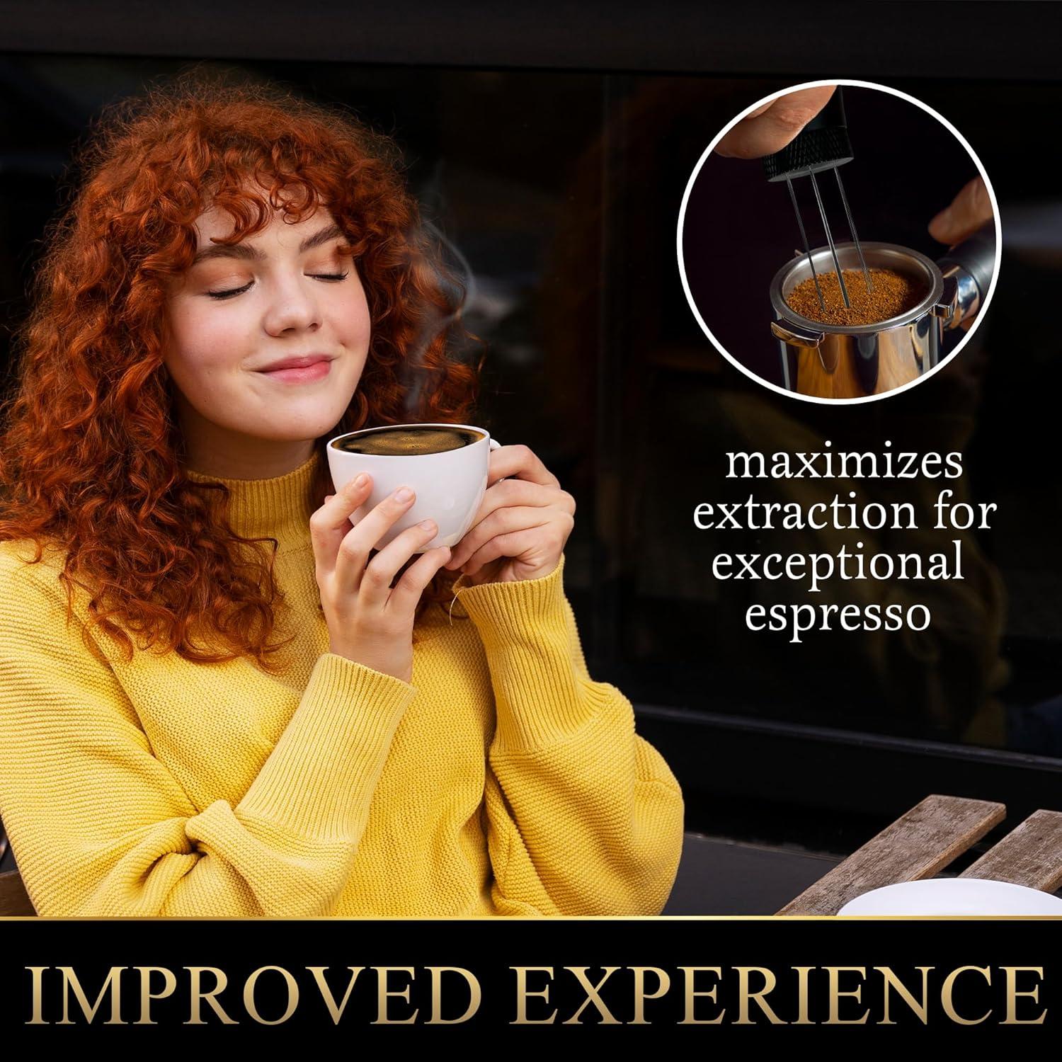 Herramienta WDT de Espresso JR&AnStore con 7 Agujas y Cuchara