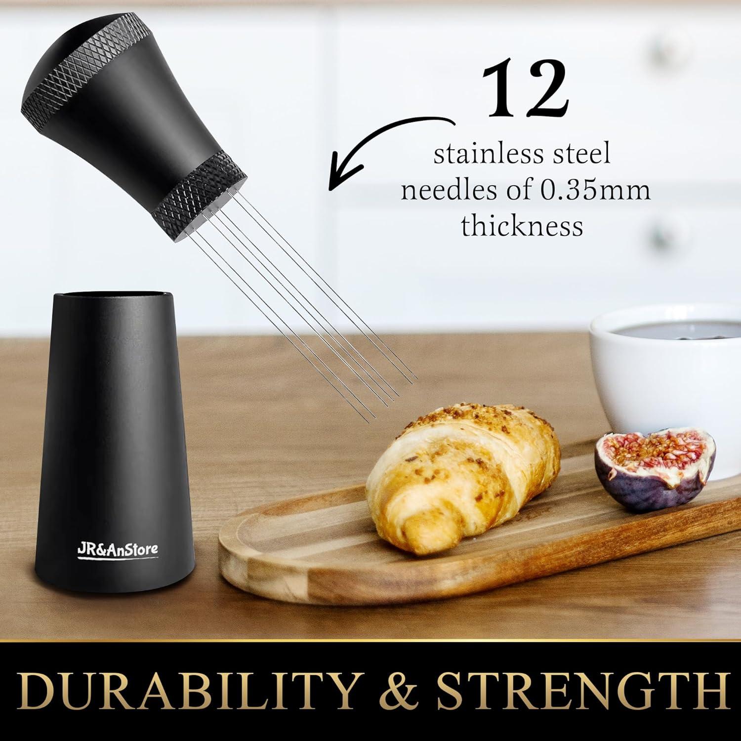 Herramienta WDT de Espresso JR&AnStore con 7 Agujas y Cuchara