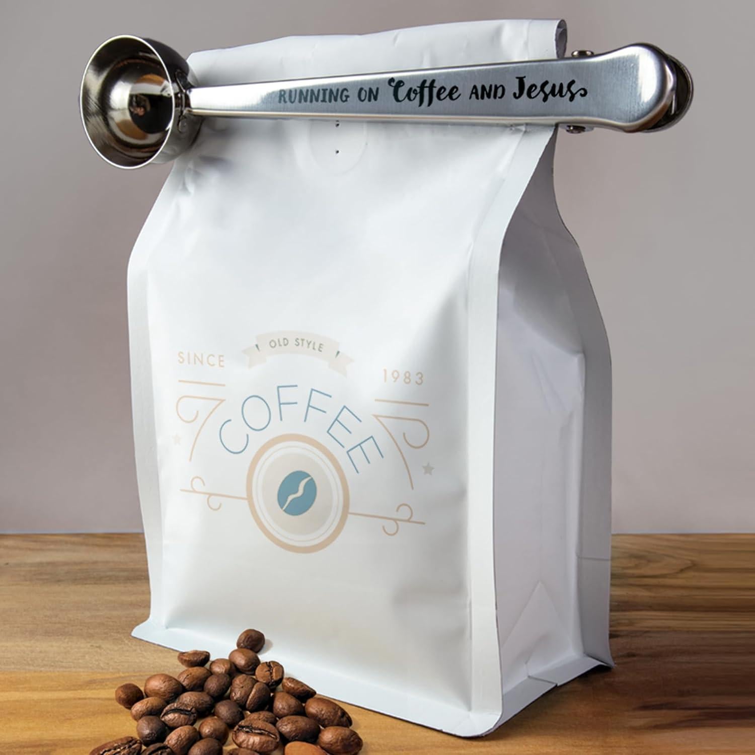 Cucharón de Café Inoxidable con Clip Logos Trading Post